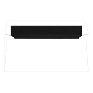  Inner Wedding Envelopes   Slim White Black Lined (50 Pack 
