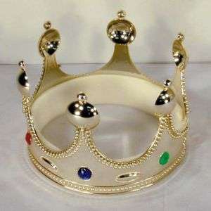 KING CROWNS W JEWELS toy CROWN party hat midieval cap  