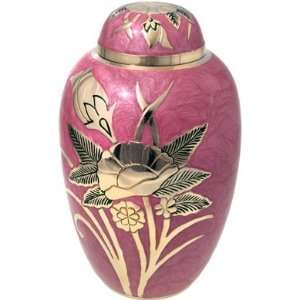  Pink and Gold Floral Urn Patio, Lawn & Garden
