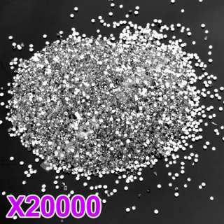 20000 Clear Crystal Nail Art Rhinestones Glitters 2.0mm  
