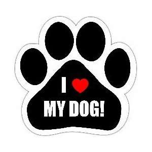  I Love My Dog Car Magnet 