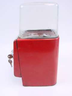   cent Original Glass Square Cube Gumball Candy Nuts Machine  