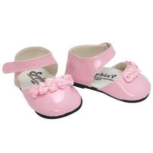   Patent Leather with Ankle Straps and Rose Ribbon Detail: Toys & Games