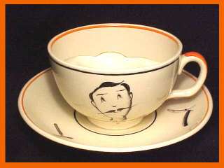 c1932 RARE Version SUSIE COOPER PRODUCTIONS crownworks MUSTACHE CUP 