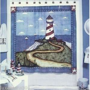  Cape Cod Shower Curtain Lighthouse Sailboats Coastal 