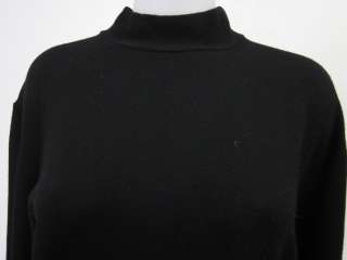 SAKS FIFTH AVENUE Black Wool Turtleneck Sweater Sz S  