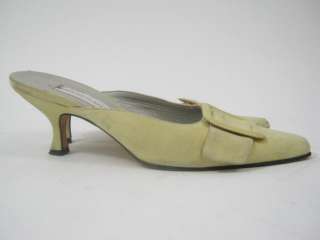  Yellow Slides Heels Shoes Sz 8  