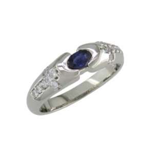    Celexia   size 5.00 14K Gold Sapphire & Diamond Ring: Jewelry