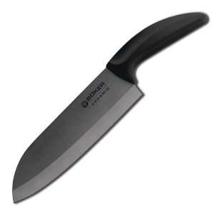  Santoku Knife 7.13 in. Black Ceramic Blade Ergonomic 