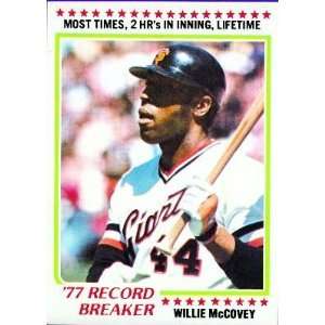 1978 Topps #3 Willie McCovey RB   San Francisco Giants (Record Breaker 