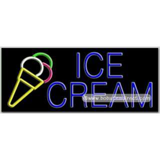  Ice Cream, Logo Neon Sign (13H x 32L x 3D): Everything 