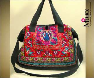 Miya CF 01 Ethnic Embroidery Shoulder Messenger Tote Gym Travel Bag 