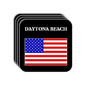 US Flag   Daytona Beach, Florida (FL) Set of 4 Mini Mousepad Coasters