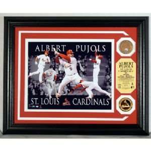  Albert Pujols Dominance Photo Mint W/24Kt Gold Coin And 