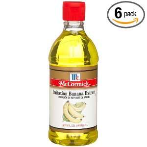 McCormick Imitation Banana Extrat, 16 Ounce Plastic Bottle (Pack of 6 