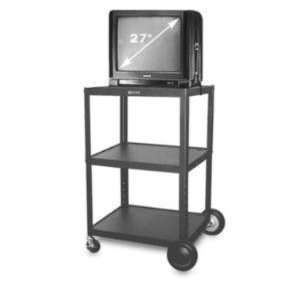  32 54 Inch Adjustable Metal Widebase Utility Cart Office 