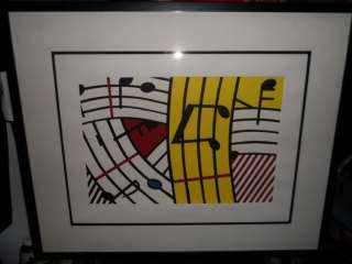 Rare Roy Lichtenstein Musical Note 1995 Signed Authentic 117/120 Fine 