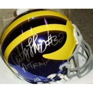  Signed Anthony Thomas Mini Helmet   University of Michigan 