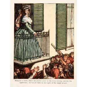  1909 Color Print Marie Antoinette Jenny Wylie Balcony 