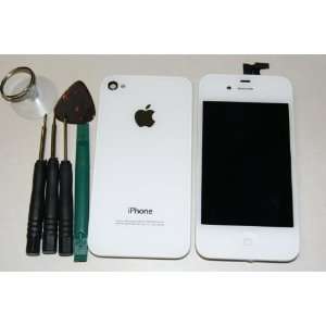 WHITE CDMA iPhone 4 4G Full Set + Tools: Front Glass Digitizer +LCD 