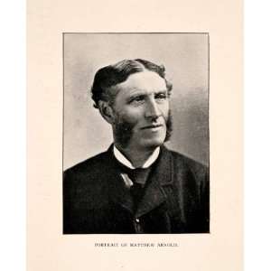  1901 Halftone Print Portrait Matthew Arnold Sage Writer 