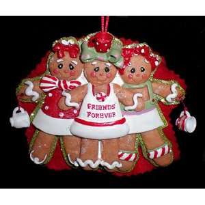  Gingerbread Man Girls Forever Friends Christmas Ornament 