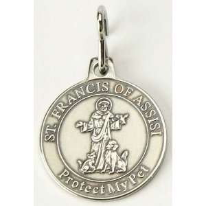 St. Francis of Assisi Religious Protect My Pet Collar Medallion 