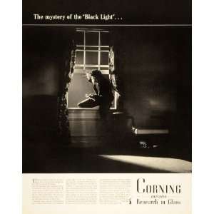  1938 Ad Corning Glass Works Black Light Tony Torpedo 