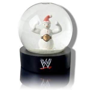  WWE Snowman Wearing WWE Belt Snow Globe 