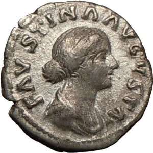  FAUSTINA II Marcus Aurelius wife Rare Ancient Silver Roman 