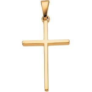  14K Yellow Gold Cross Pendant: DivaDiamonds: Jewelry