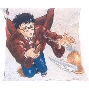    Harry Potter & the Golden Snitch Throw Pillow