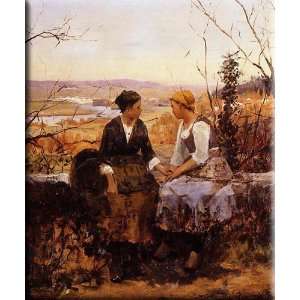 The Two Friends 25x30 Streched Canvas Art by Knight, Daniel Ridgway