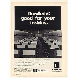  1969 Rumbold Airplane Aircraft Seats Seating Print Ad 