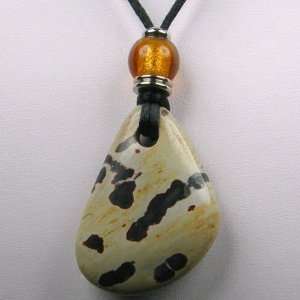  Dendritic Marble Tumbled Crystal Pendant & Necklace 