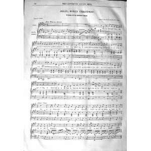   1842 SHEET MUSIC JOLLY HOLLY CHRISTMAS BAYLEY PHILLIPS