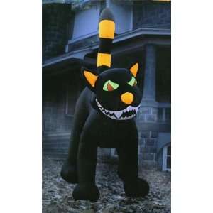   Animated Inflatable Black Cat  Rotating Head Patio, Lawn & Garden
