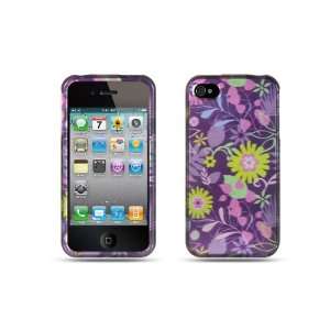   PURPLE COVER with BLUE MULTI WEED DESIGN for AT&T, Verizon, and Sprint