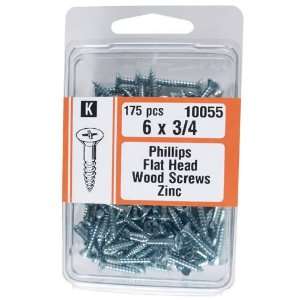  Midwest Phillips Flat Head Wood Screws, 6 x 3/4 Home 