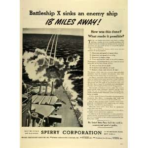   Watercraft WWII Gunfire Ship Battleship Combat   Original Print Ad