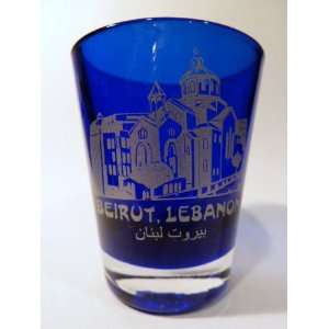  Beirut Lebanon Cobalt Blue Shot Glass: Kitchen & Dining