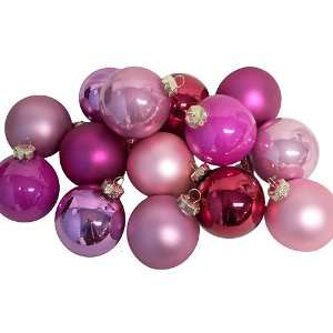   of Pink 2 Glass Ball Christmas Ornaments #29005: Home & Kitchen