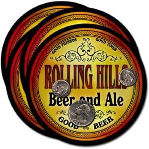 Rolling Hills, KY Beer & Ale Coasters   4pk
