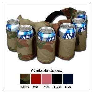  Redneck 6 Pack Beer & Soda Can Holster Belt   BLUE 