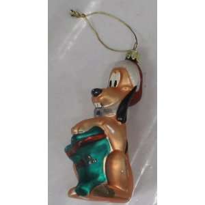  Disney Glass Blow Ornament  Pluto 