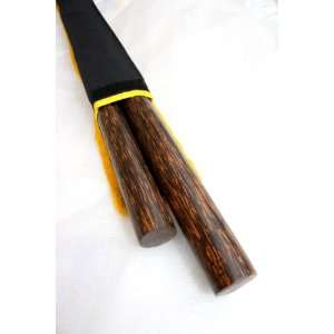  Bahi Arnis Stick Pair with Yellow and Black Carrying Case 