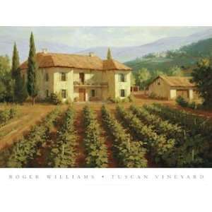  Roger Williams   Tuscan Vineyard Canvas: Home & Kitchen