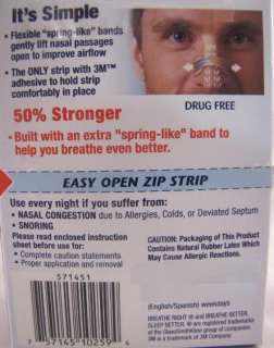 Breathe Right Nasal Strips Extra 50% Stronger Adult Size 176 Tan Large 