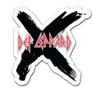  Def Leppard Rock Music X Car Bumper Decal Sticker 4.5x4.5 
