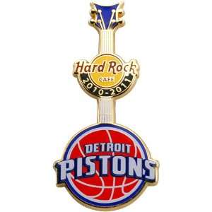 Hard Rock Cafe Detroit Pistons 2010 11 Commemorative Guitar Pin